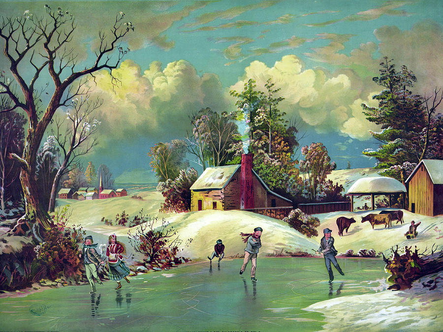 Ice Skating Season Digital Art by Long Shot