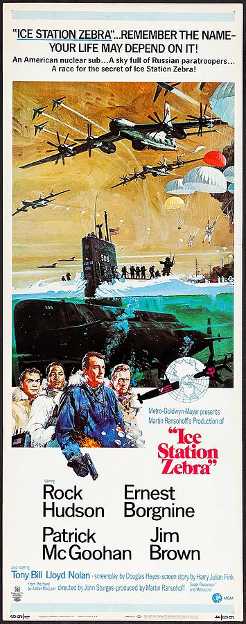 Ice Station Zebra, 1968, art by Howard Terpning Mixed Media by Movie World Posters