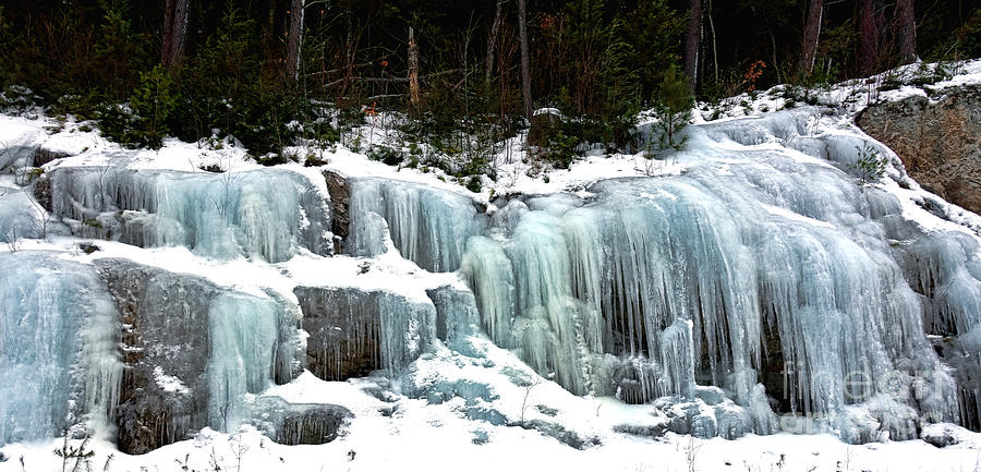 Ice Waterfall  Photograph by Olivier Le Queinec