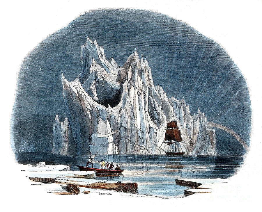 Iceberg and Ship, 19th C. Photograph by Science Source