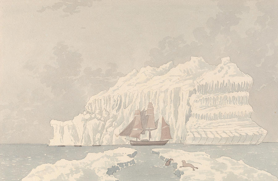 Iceberg in Baffins Bay Drawing by Charles Hamilton Smith