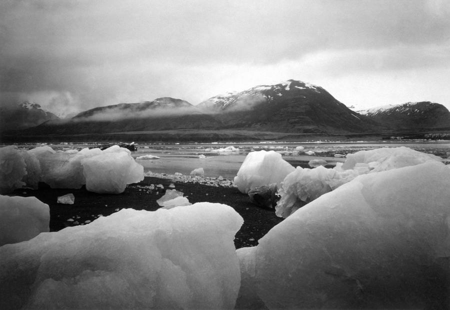 Icebergs Floating In The Bay - Harriman Alaska Expedition - 1899 Photograph by War Is Hell Store