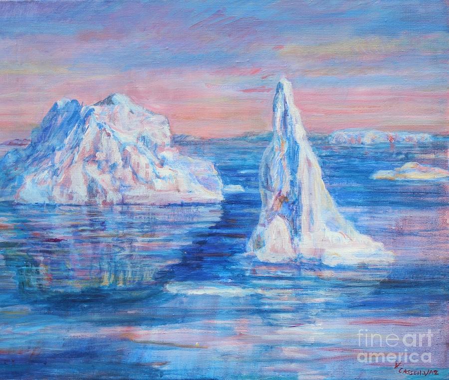 Icebergs Painting by Veronica Cassell vaz