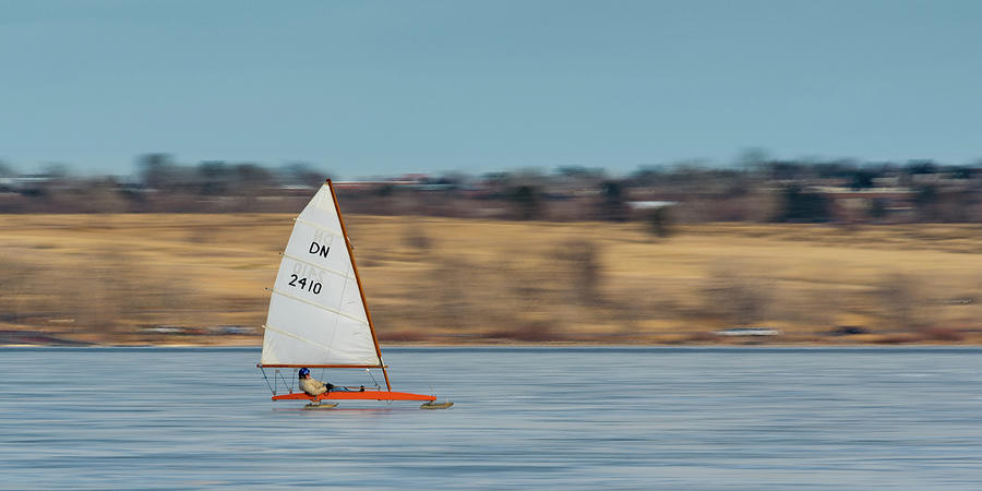 Iceboat - color Photograph by Stephen Holst