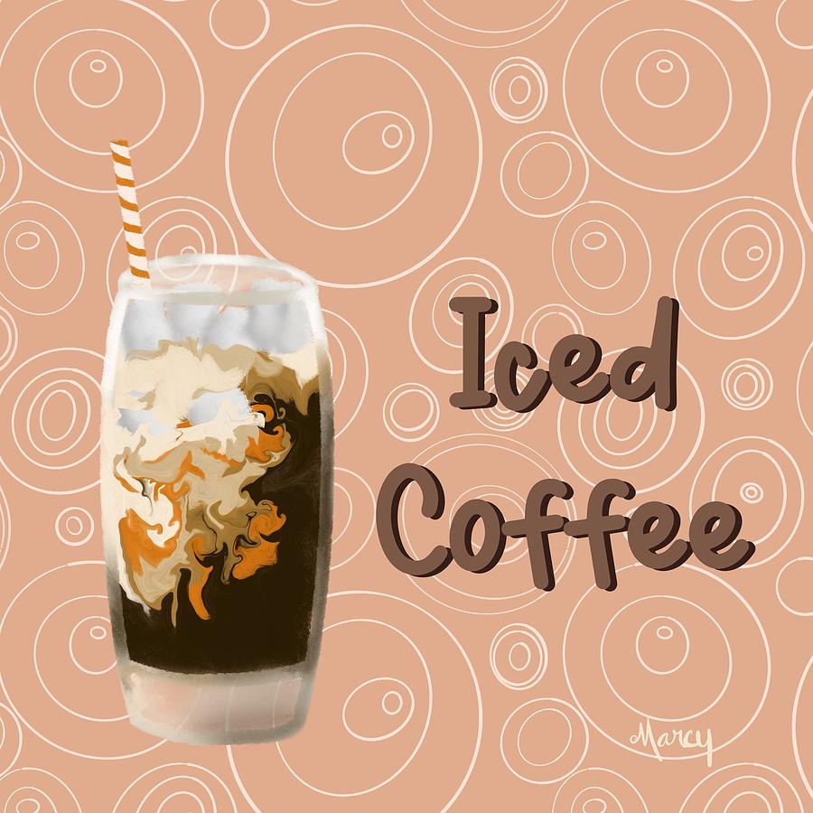 Iced Coffee Digital Art by Marcy Brennan