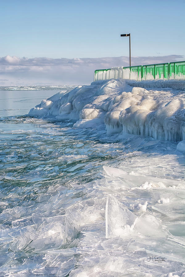 Iced shoreline Photograph by Allyson Schwartz