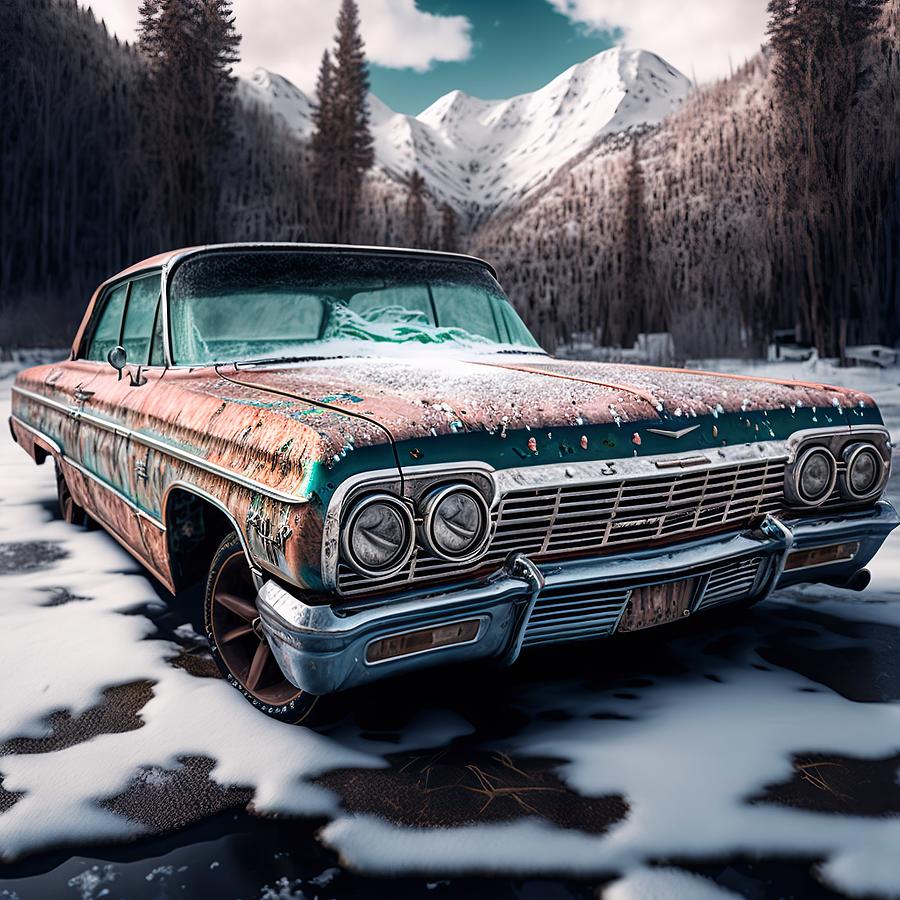 Car Digital Art - Iced SixFour by iTCHY
