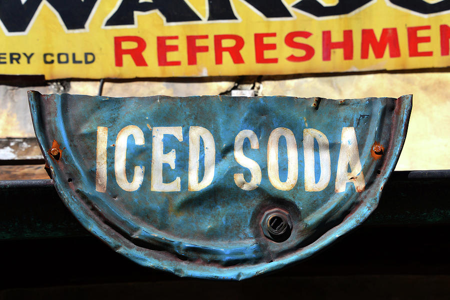 Iced Soda sign Photograph by David Lee Thompson