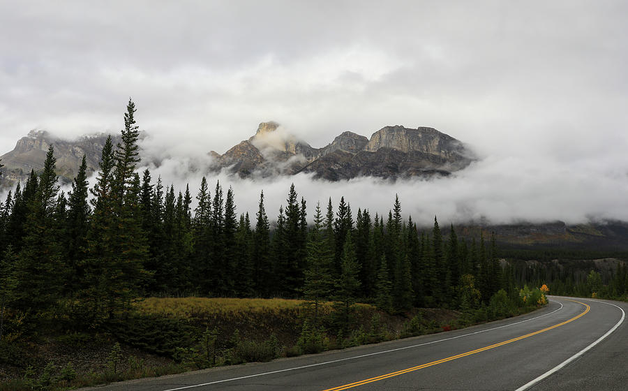 Icefield Parkway Dramatic Clouds Photograph by Dan Sproul