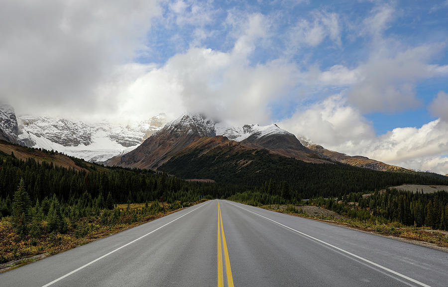 Icefields Parkway Mountain Road Photograph by Dan Sproul