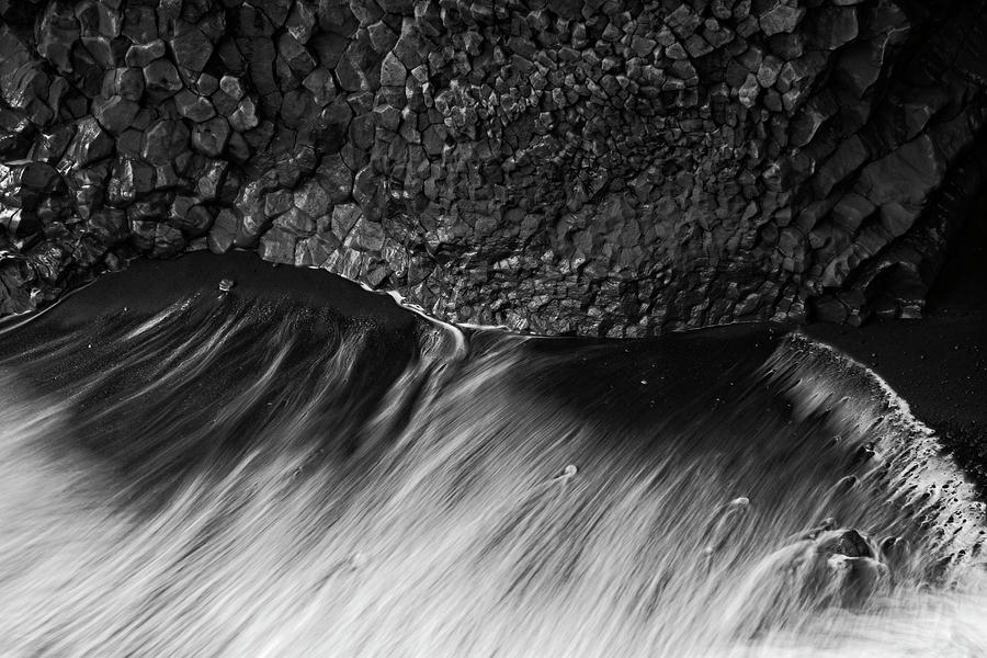 Iceland Basalt and Waves 1 Photograph by Catherine Reading