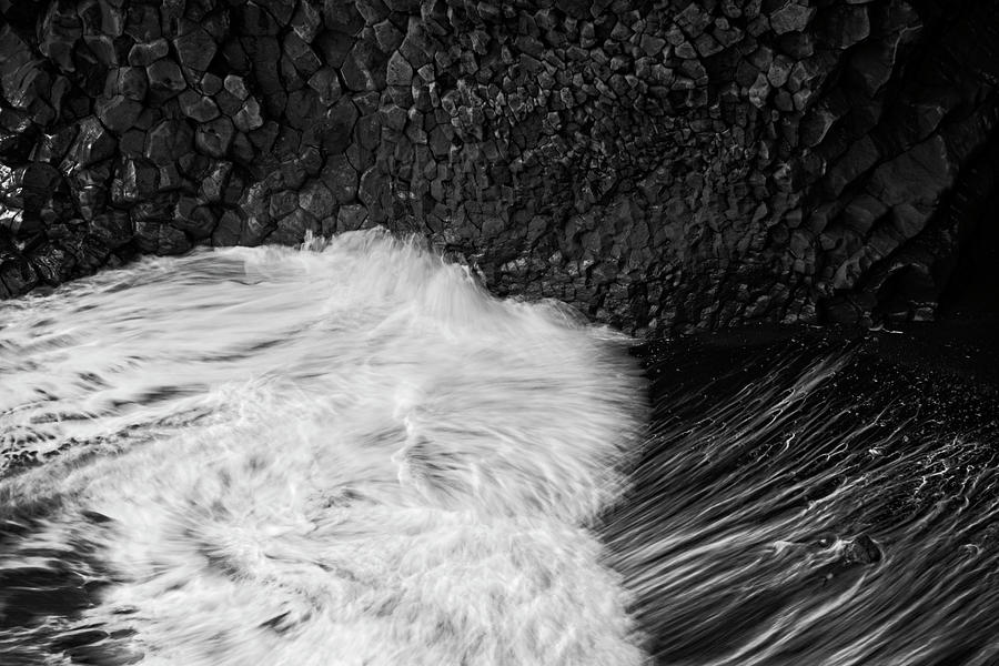 Iceland Basalt and Waves 3 Photograph by Catherine Reading