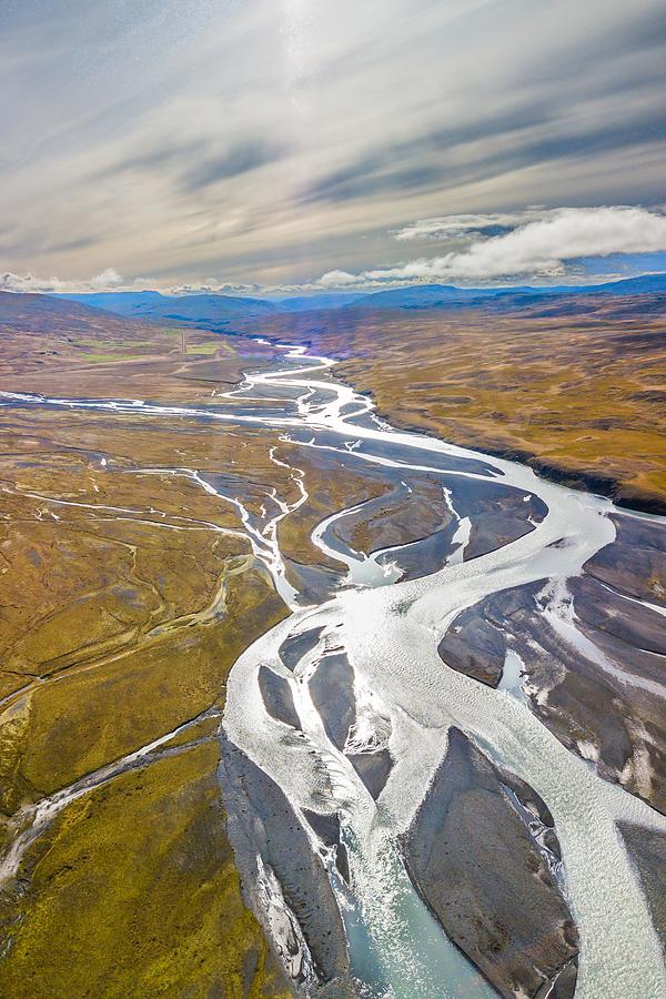 Iceland Blue River Upstream Photograph by Rich Isaacman