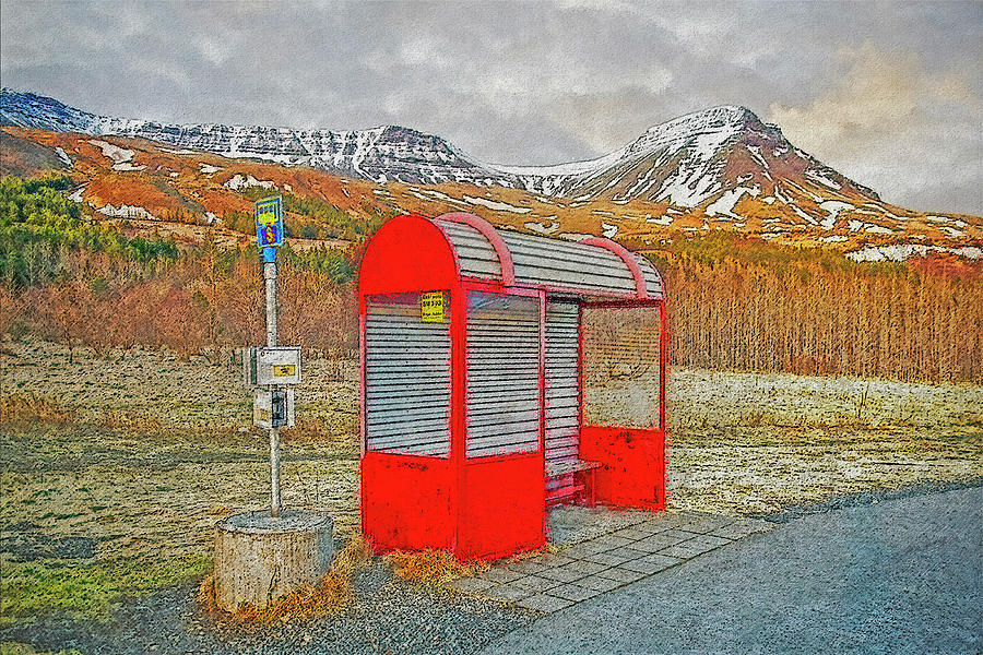 Iceland by Bus Digital Art by Frans Blok