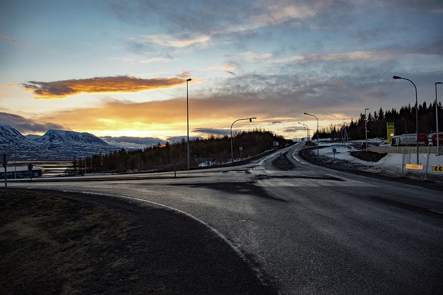 Iceland crossroad Photograph by Robert Grac