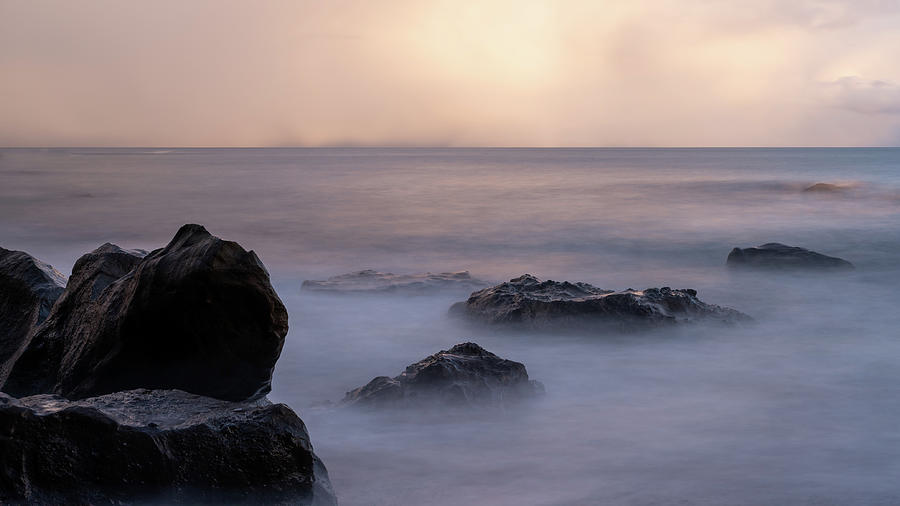 Iceland Foggy Rocks Photograph by William Kennedy