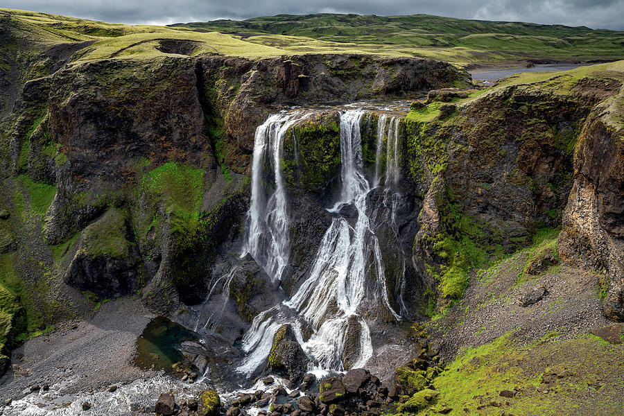 Iceland - Fagrifoss waterfall near the Lakagigar region Photograph by Olivier Parent
