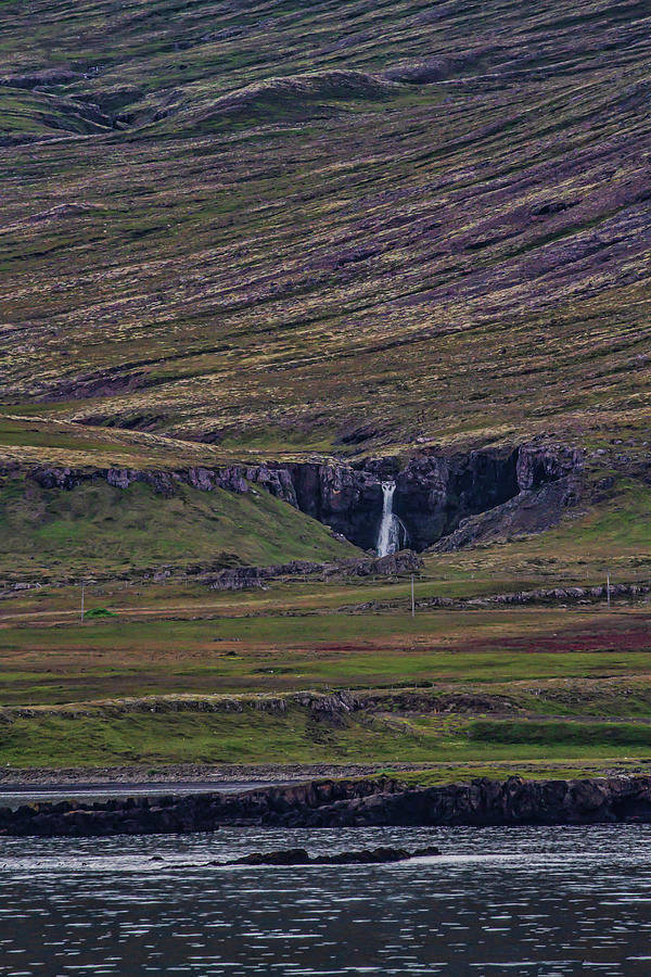 Iceland Isolated Waterfall Photograph by John Haldane