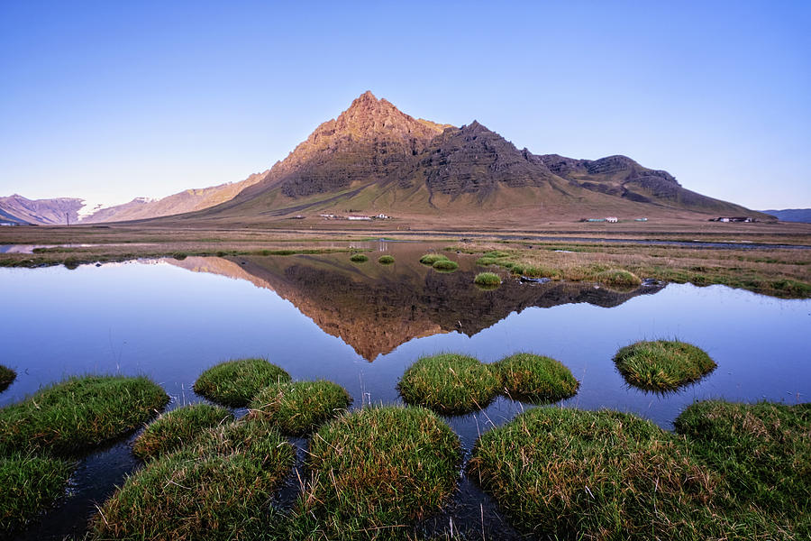 Iceland Landscape Reflection Photograph by Catherine Reading