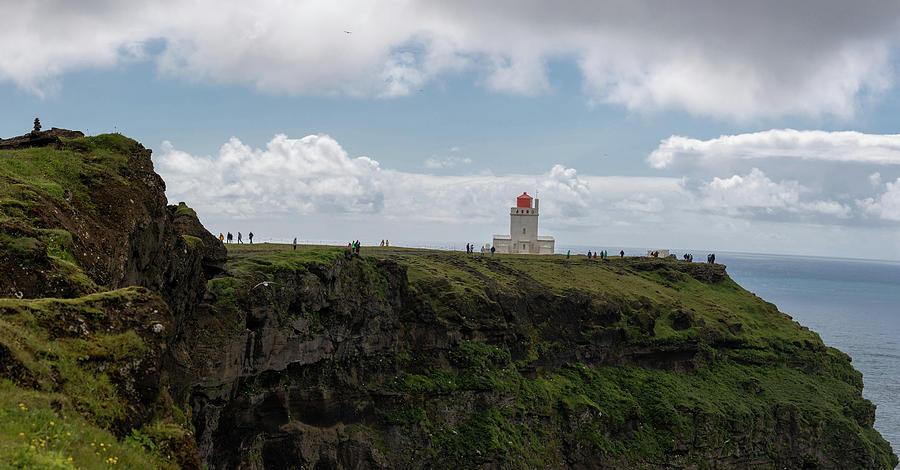 Iceland Lighthouse with People  Photograph by John McGraw