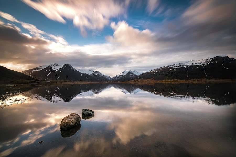 Mountain Photograph - Iceland Reflections by Larry Marshall