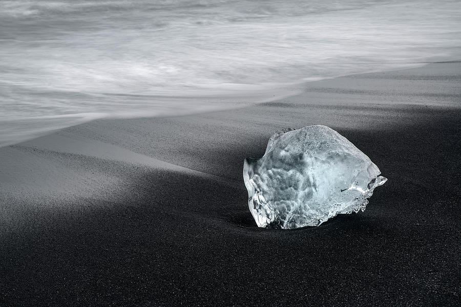 Iceland - rough diamond at Diamond beach Photograph by Olivier Parent
