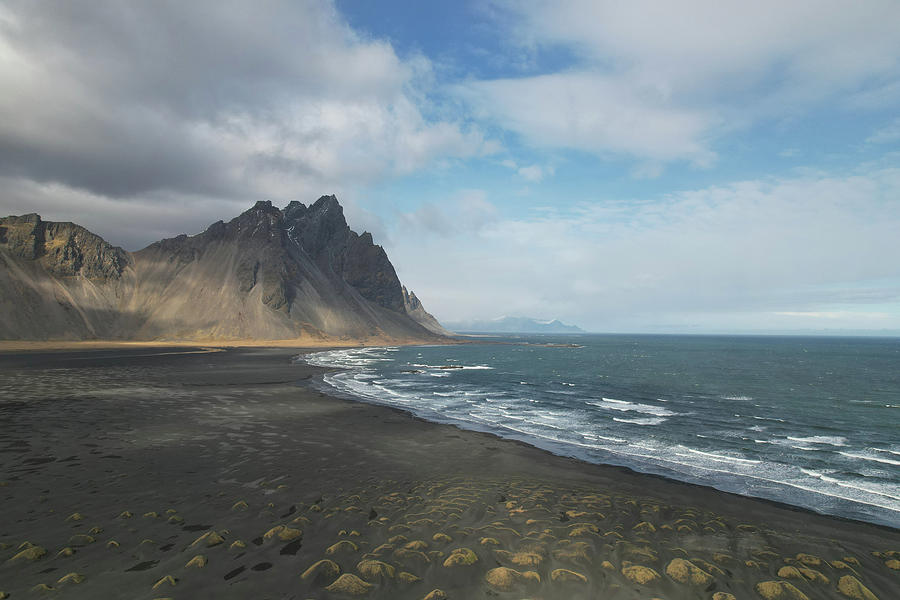 Iceland Stokksnes Beach Clouds Photograph by William Kennedy