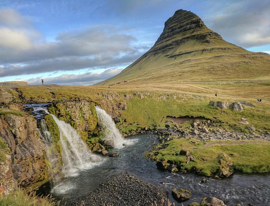 Iceland two waterfalls Photograph by Yvonne Jasinski