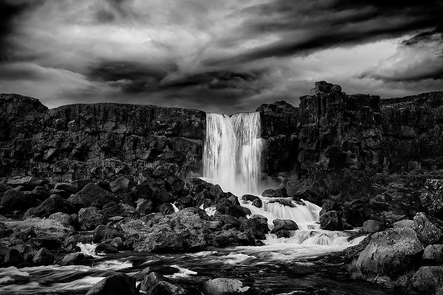 Iceland Waterfall II Photograph by Jon Glaser