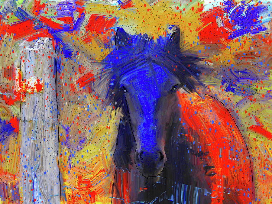 Icelandic horse Digital Art by Lynn Colwell