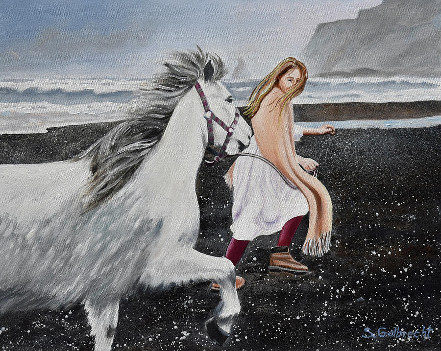 Icelandic Jaunt Painting by Shirley Galbrecht