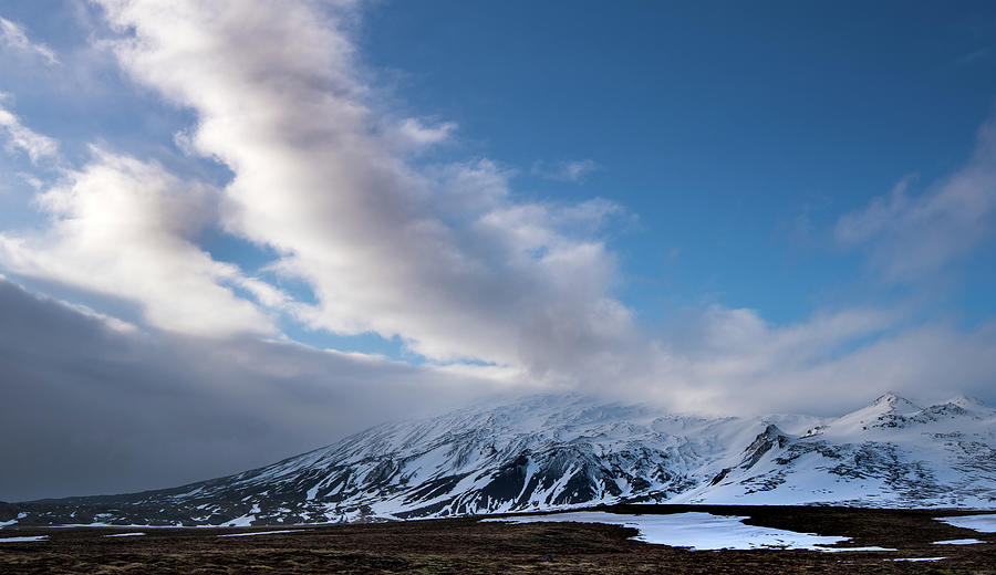 Icelandic landscape with mountains covered in snow at snaefellsnes peninsula in Iceland Photograph by Michalakis Ppalis