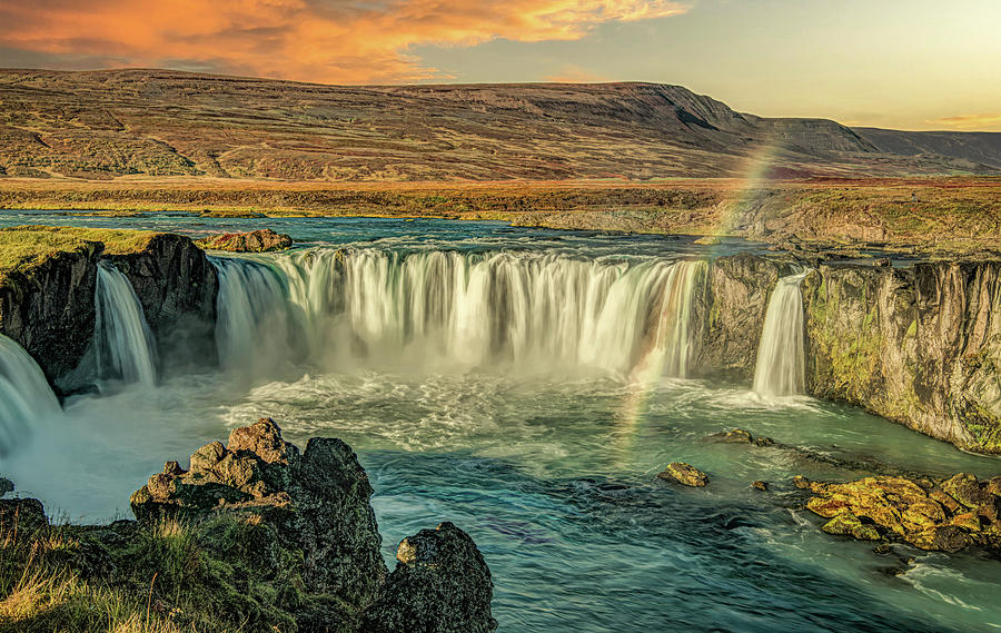 Icelands Godafoss Waterfall Photograph by Marcy Wielfaert