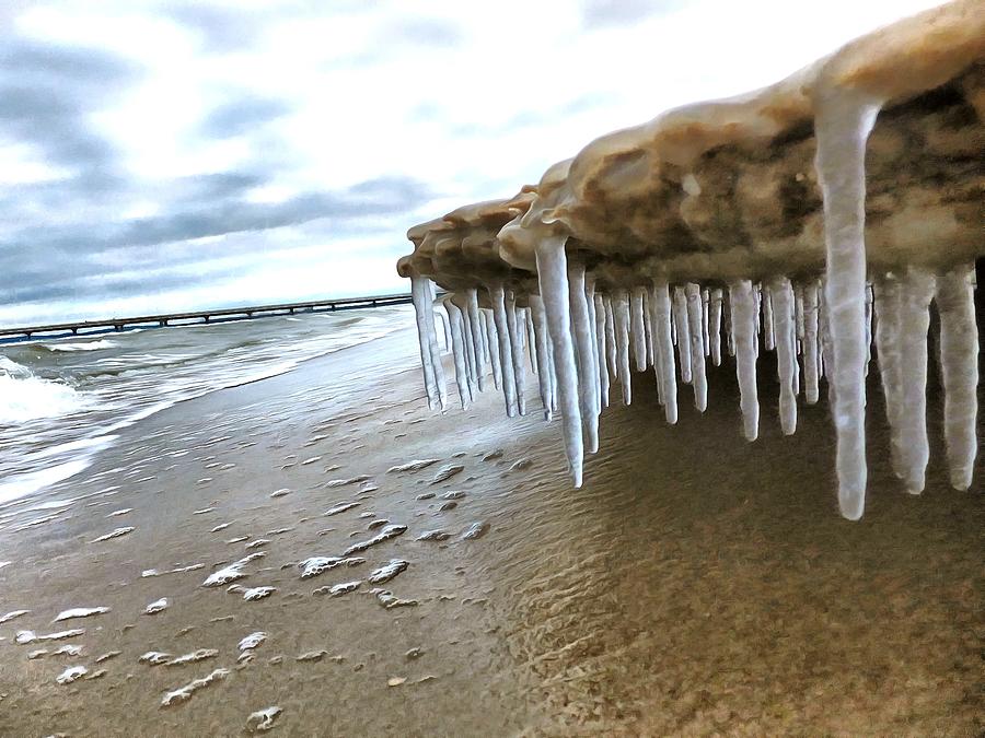 Icicles formed by frozen seawater Digital Art by Ralph Kaehne