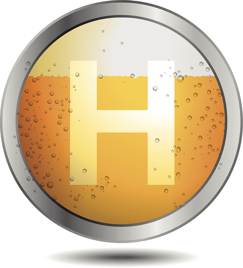 Icon Beer Alphabet Font H Drawing by Srattha