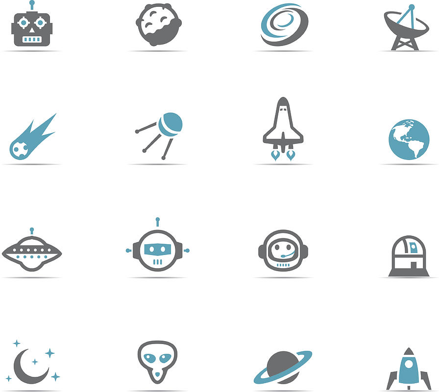 Icon Set, Space Drawing by Roccomontoya