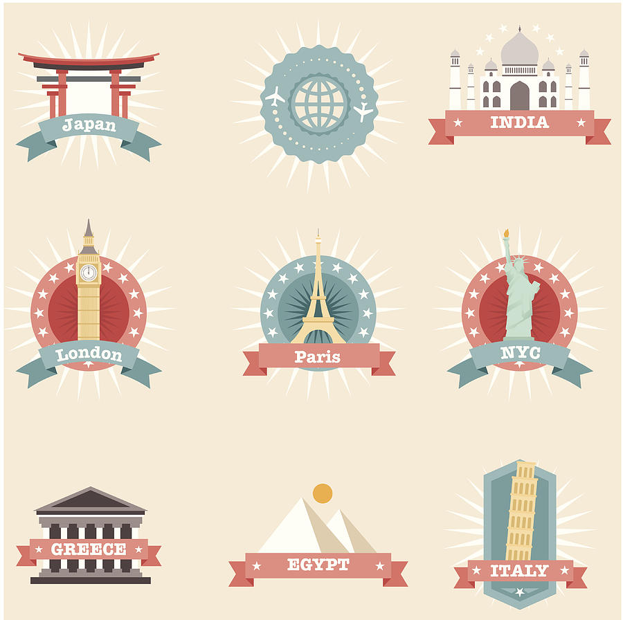 Icon Set, Travel Concepts Drawing by Roccomontoya