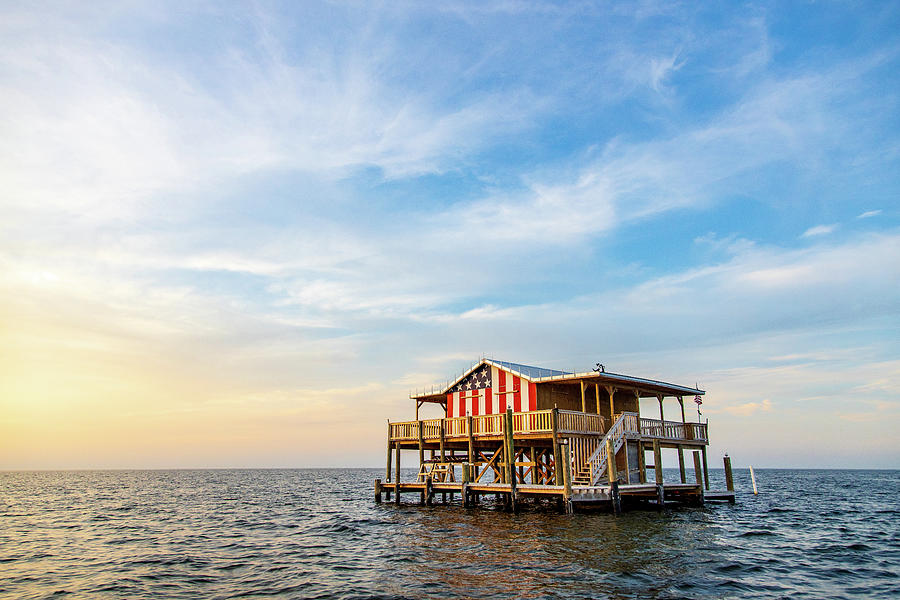 Iconic American Flag Stilt House Photograph by Stefan Mazzola