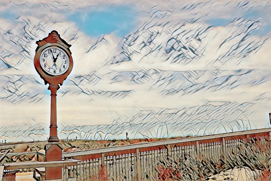 Iconic Bethany Beach Clock Abstract Photograph by Bill Swartwout