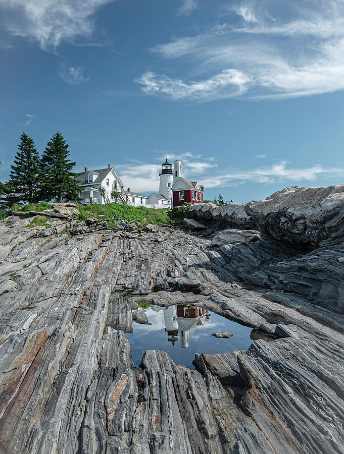 Iconic Image of Pemaquid Point Light Photograph by Gordon Ripley