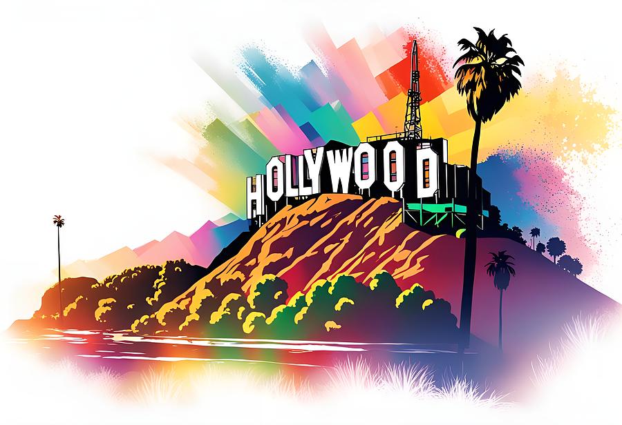 Greetings from Hollywood Painting by CIKA Artist - Fine Art America