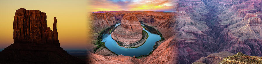 Iconic Landscapes Of Arizona - Panoramic Collage Photograph by Gregory ...