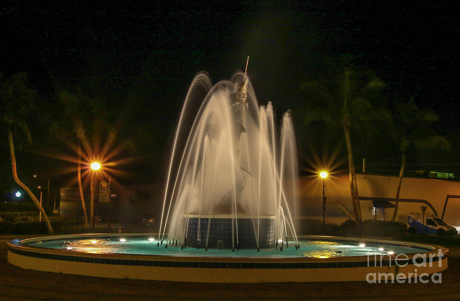 Iconic Sailfish Fountain #4 Photograph by Tom Claud