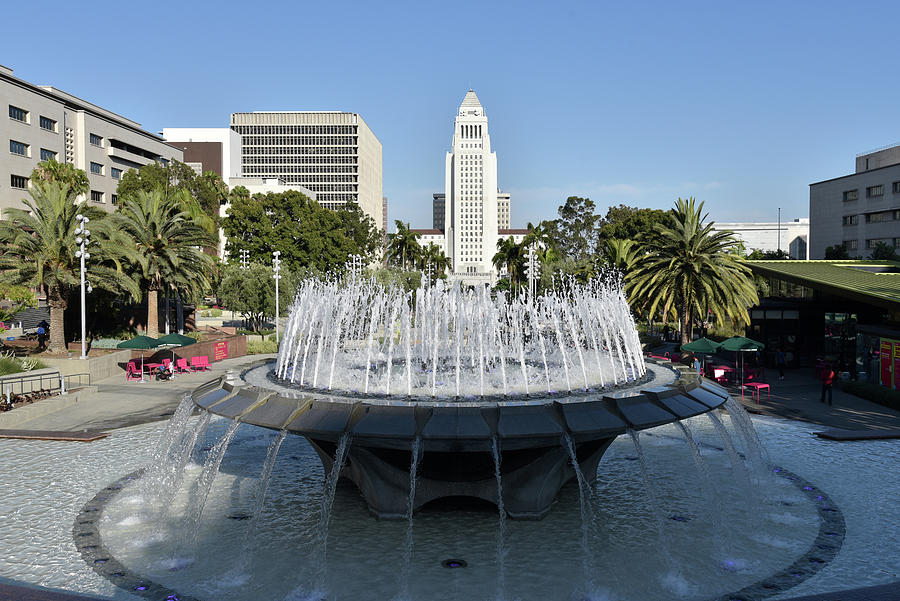 Iconic View of Los Angeles City Hall Photograph by Mark Stout