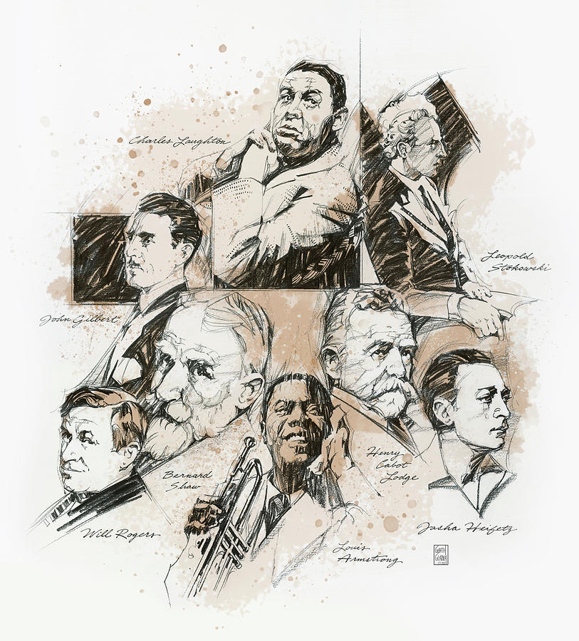 Icons of the Arts Drawing by Garth Glazier