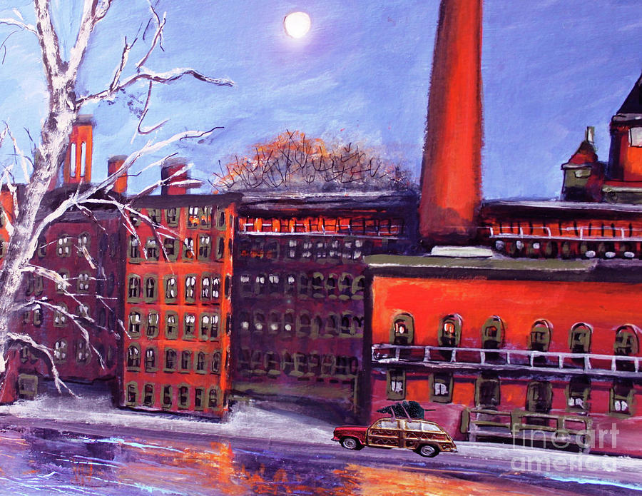 Icy at Waltham Watch Factory Painting by Rita Brown