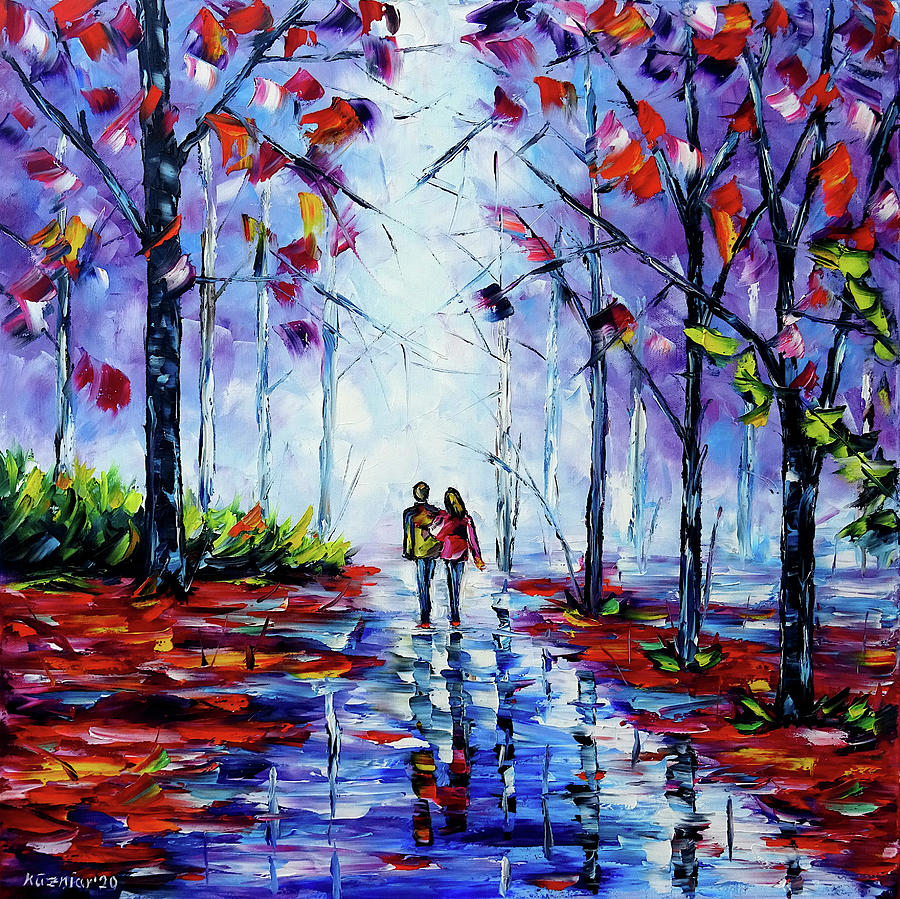 Icy Autumn Painting by Mirek Kuzniar