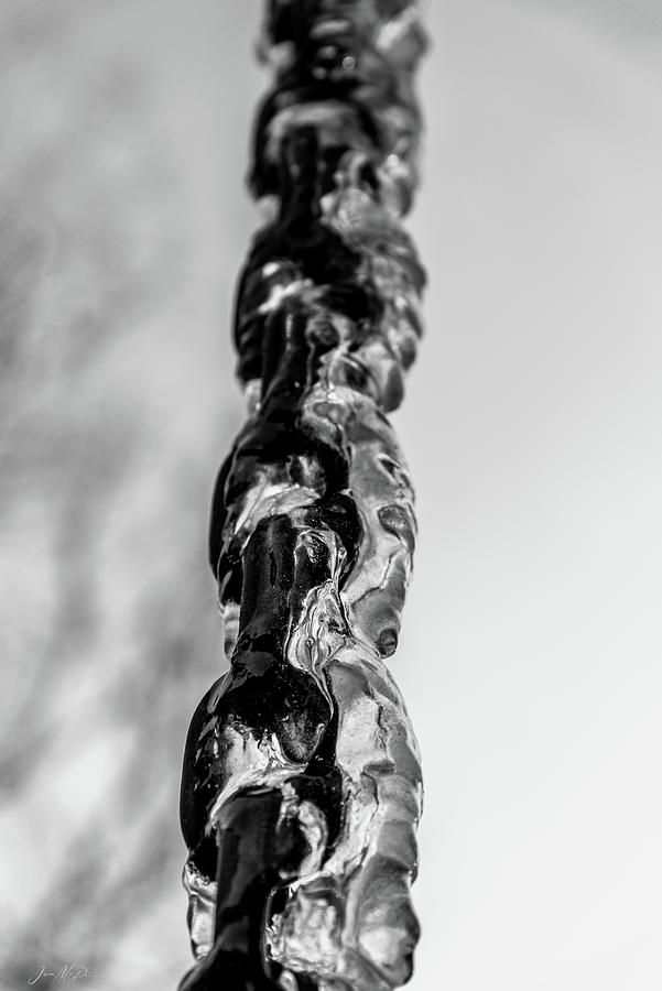 Icy Chain in Black and White Photograph by Jason McPheeters