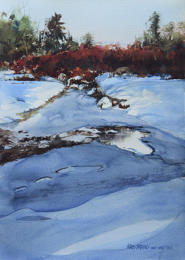 Mountain Painting - Icy Creek by Kris Parins