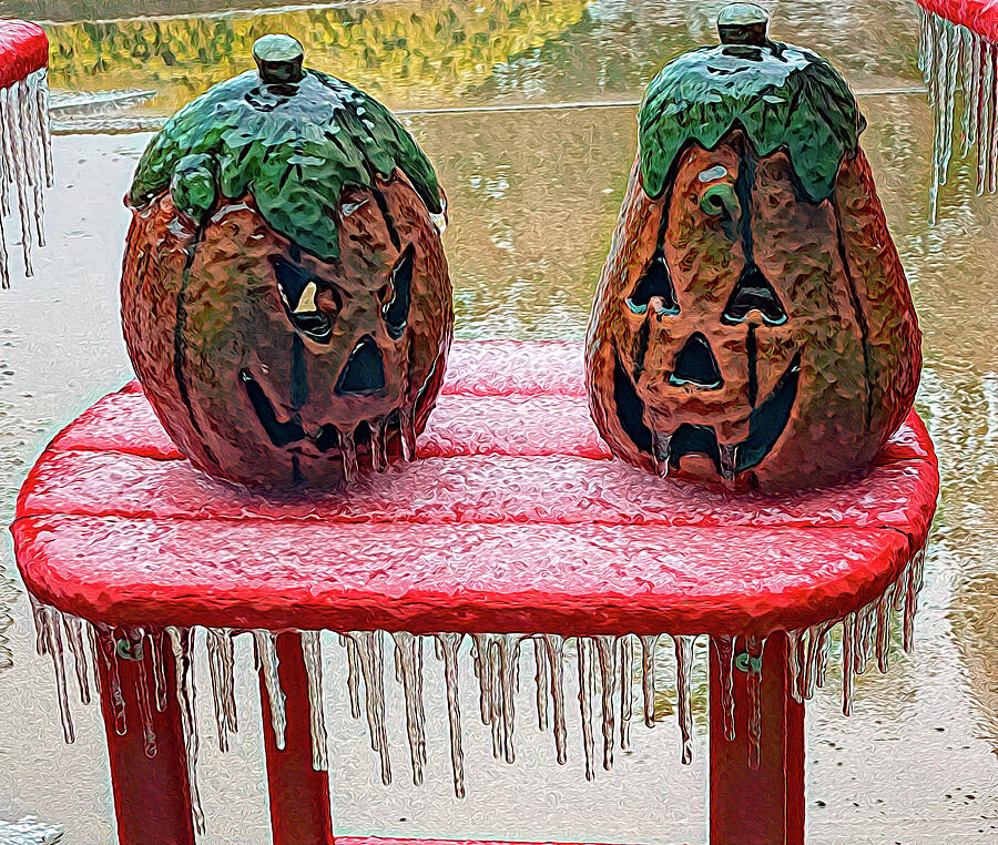 Icy Halloween Photograph by Debra Martz Icy Halloween Photograph by Debra Martz